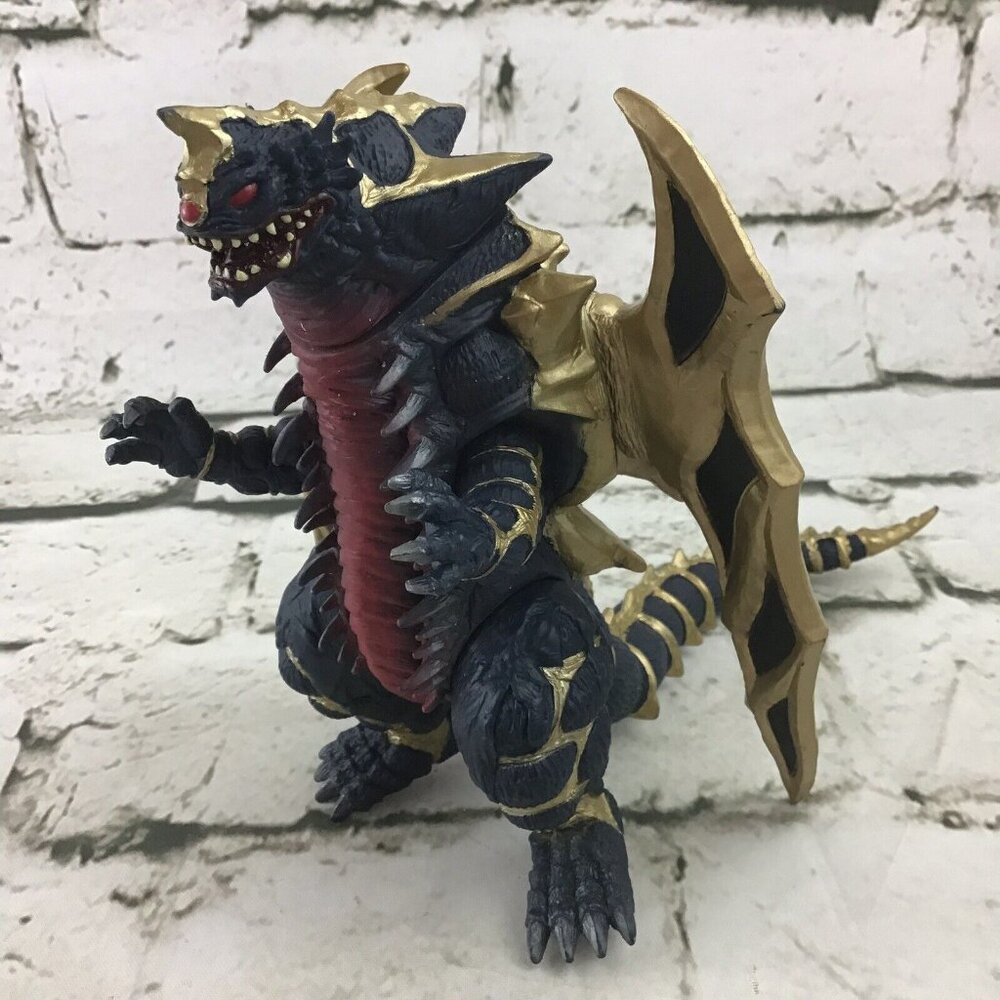 Vintage 1998 Bandai Dragon Figure 6” Blue Gold Detailed Mythical Fantasy Japan‎